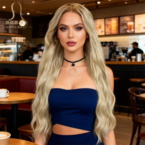 XWY-0247 Ombre Blonde Lace Front Wig - 6