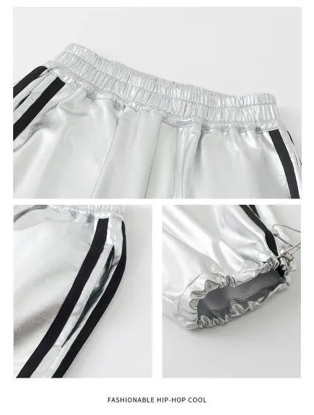Rockarolly Silver Metallic Hoodie Set with Visor Hat - 22