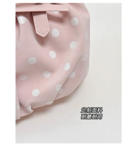 Moodstreet University of Australia Hoodie Gray + Polka Dot Pleated Handbag Cream - 11