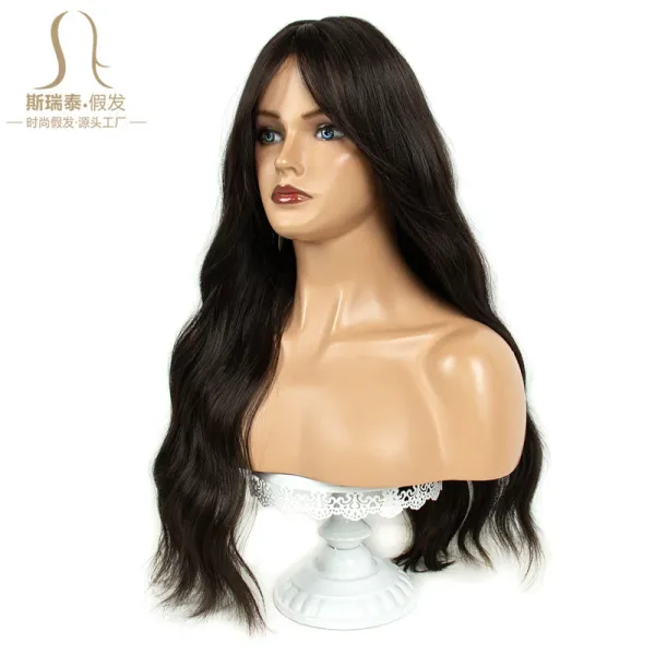 QS-KC-53 Brown Long Straight Wig with Bangs - 10