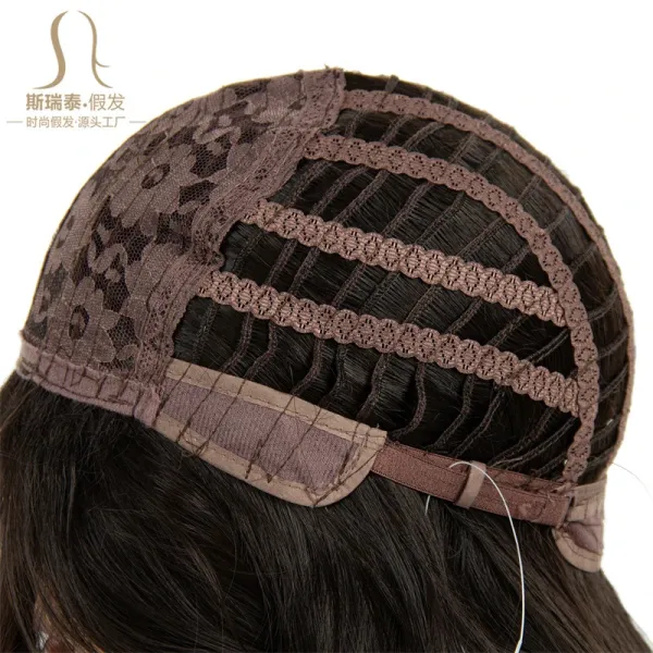 QS-KC-53 Brown Long Straight Wig with Bangs - 12