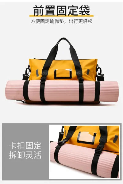 Design Sporty Duffle Bag Pink with Black Straps - 17