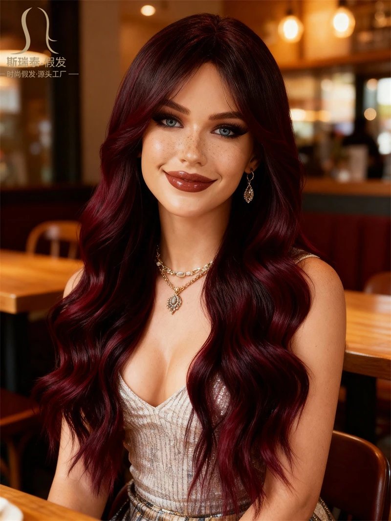 Sisitai Fake Hair Mermaid Green Ombre Long Wave Wig - 20