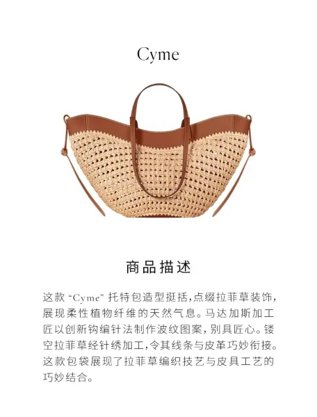 Polène Noé Tote Bag Beige and Brown Raffia Woven Handbag - 5