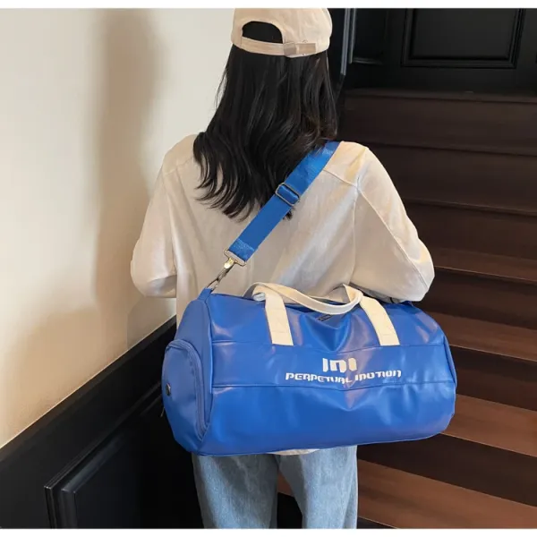 Perpetual Motion Duffle Bag White with Blue Accents - 41