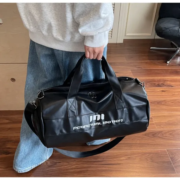 Perpetual Motion Duffle Bag White with Blue Accents - 48