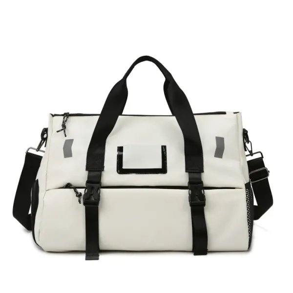 Design Utility Duffle Bag White with Black Straps - 1