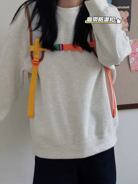 Kazeno Color-Block Patchwork Casual Backpack - 11