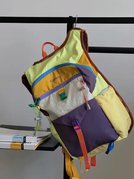 Kazeno Color-Block Patchwork Casual Backpack - 13