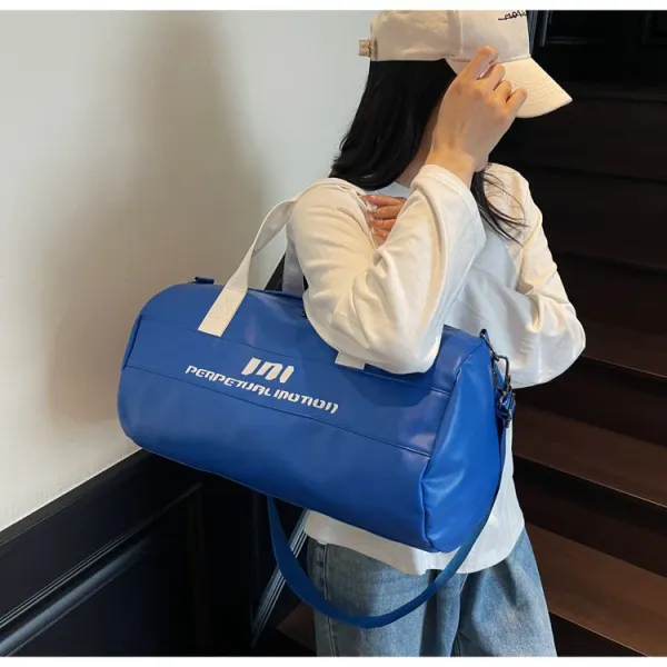 Perpetual Motion Duffle Bag White with Blue Accents - 39