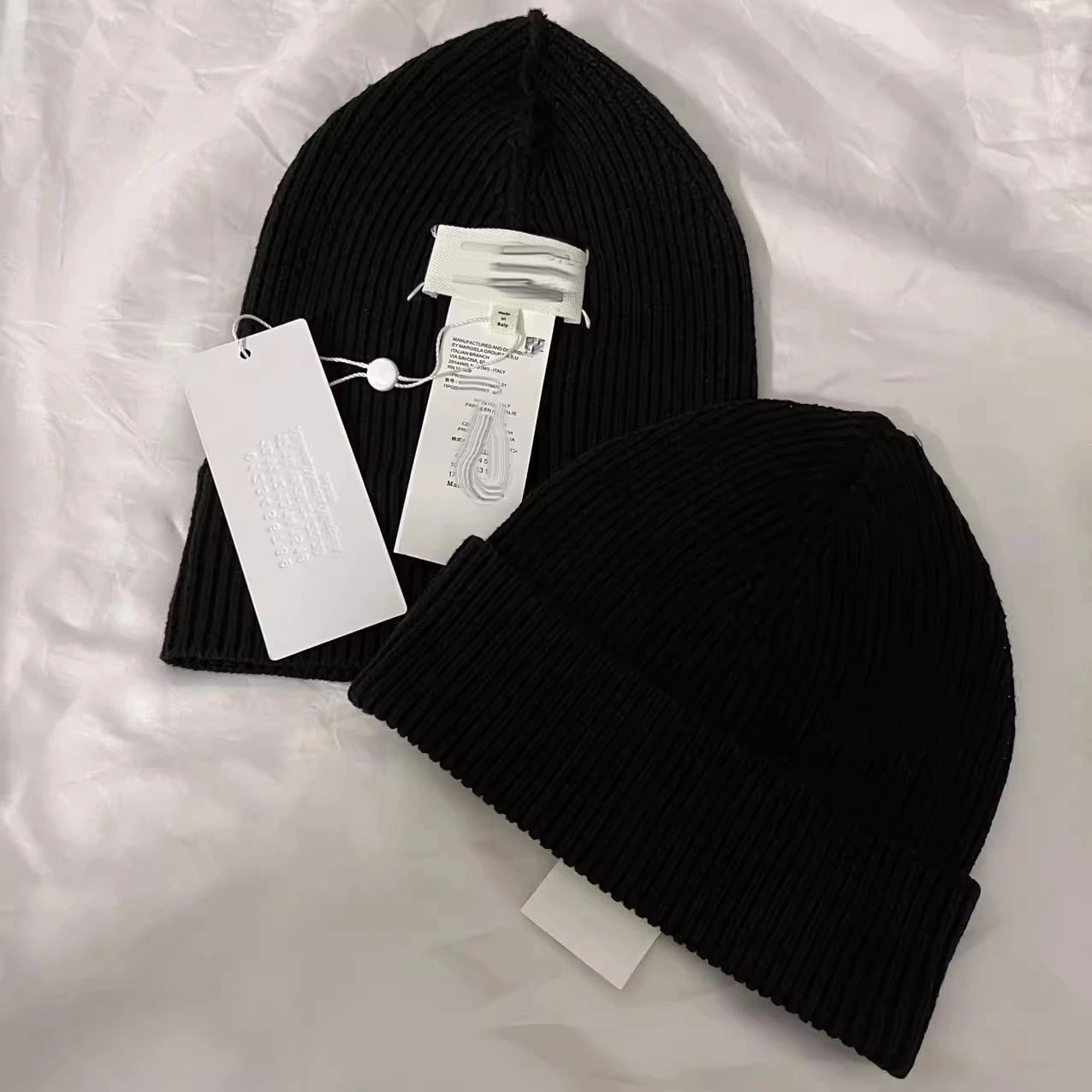 Maison Margiela Tabi Stitch Beanie Black and Gray
