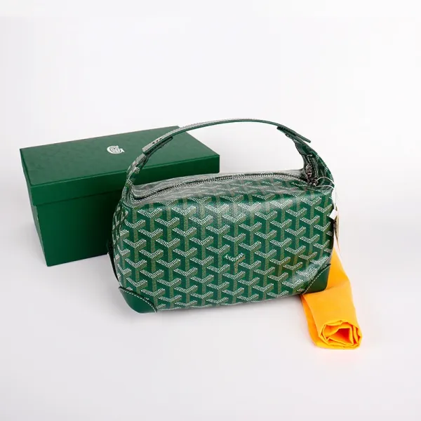 Goyard Saint-Louis PM Green Canvas Handbag - 5