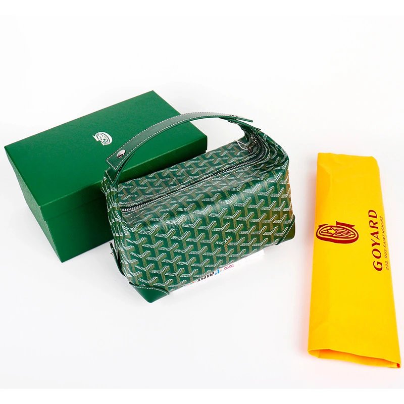 Goyard Saint-Louis PM Green Canvas Handbag - 1