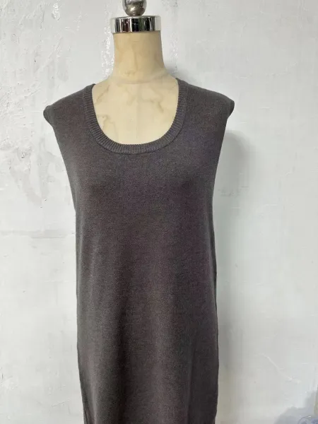 Burgundy Turtleneck Knit Dress - 19