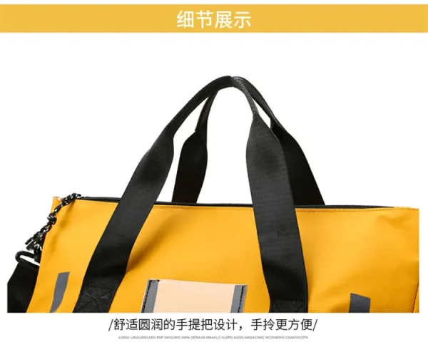 Design Sporty Duffle Bag Pink with Black Straps - 35