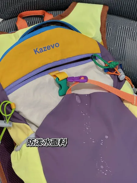 Kazeno Color-Block Patchwork Casual Backpack - 8