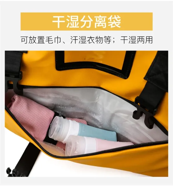 Design Sporty Duffle Bag Pink with Black Straps - 13