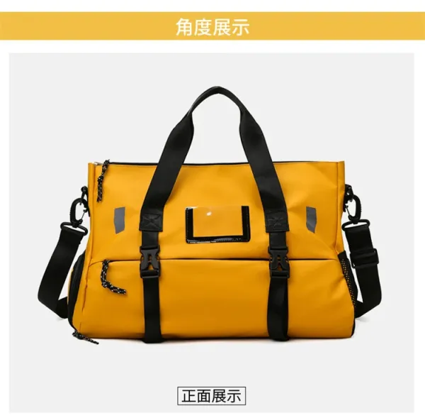 Design Sporty Duffle Bag Pink with Black Straps - 30