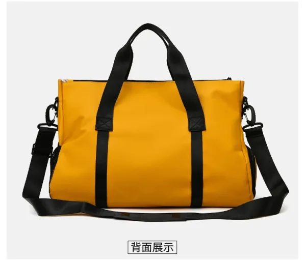 Design Sporty Duffle Bag Pink with Black Straps - 33
