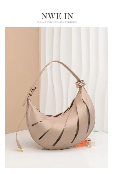 Telfar Moon Bag Cream Cut-Out Hobo Bag - 8