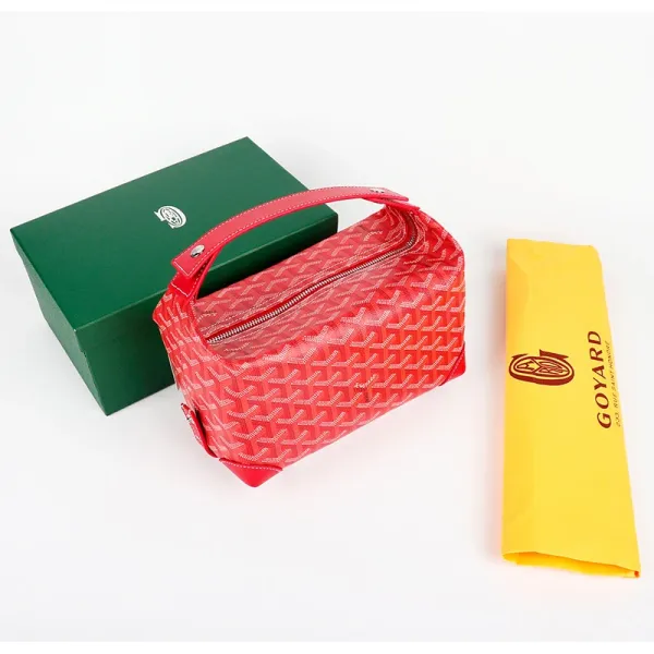 Goyard Saint-Louis PM Red Coated Canvas Toiletry Bag - 1
