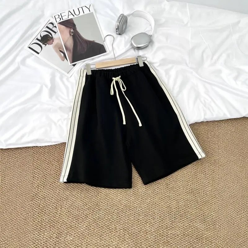Unbranded Track-Style Side-Stripe Shorts in Black, Gray, and Olive