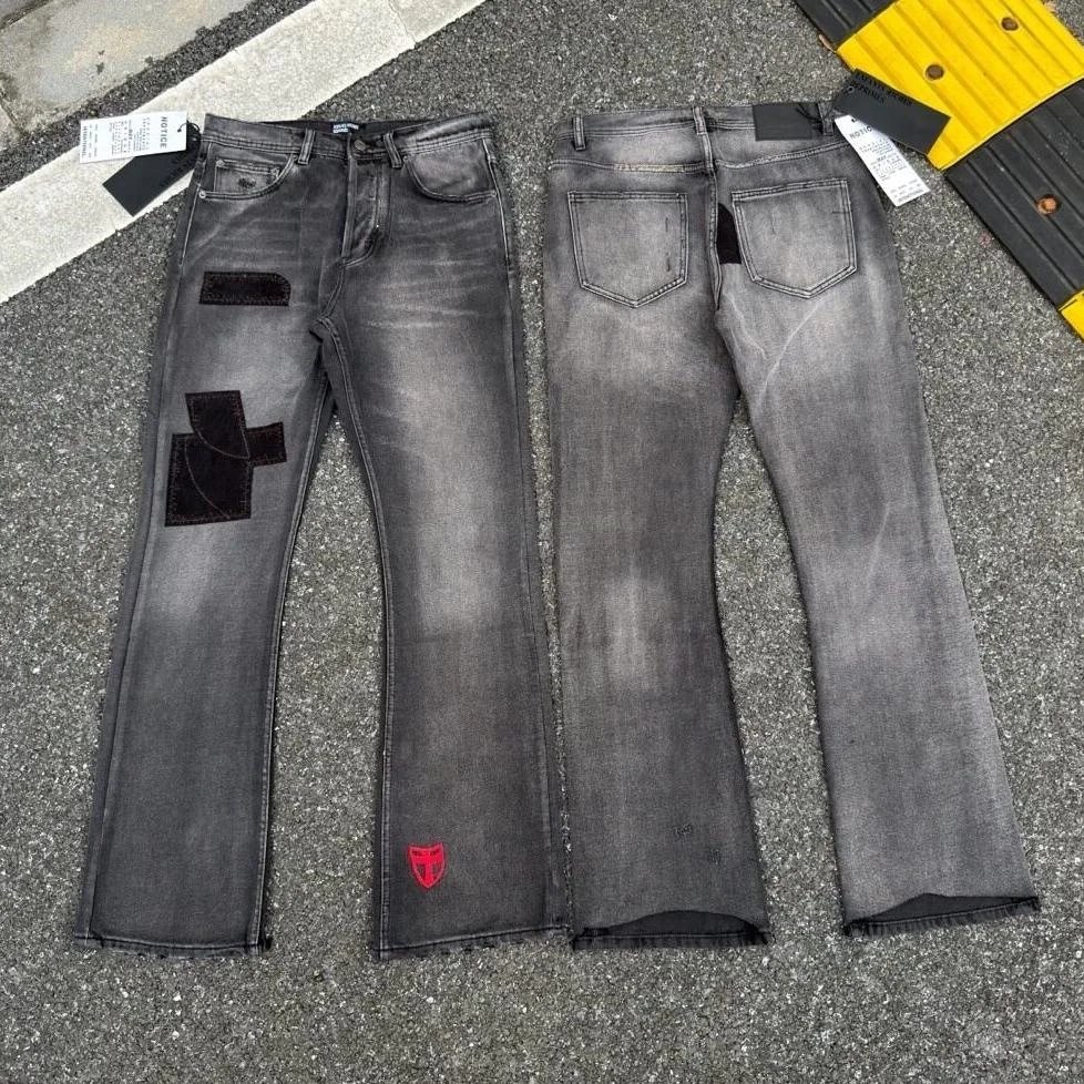Enfants Riches Déprimés Patchwork Distressed Gray Jeans
