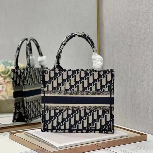 Dior Book Tote Gray Oblique Print Handbag - 5