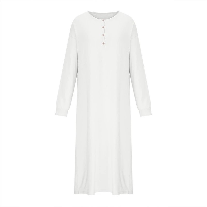 Design Henley Nightgown White Sleepwear