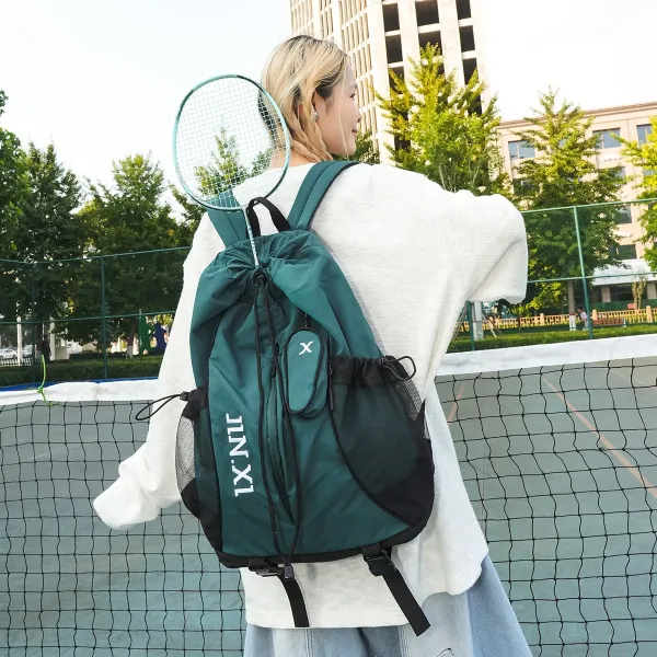 JIN.XI Sport Drawstring Backpack Green - 1