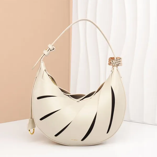 Telfar Moon Bag Cream Cut-Out Hobo Bag - 27