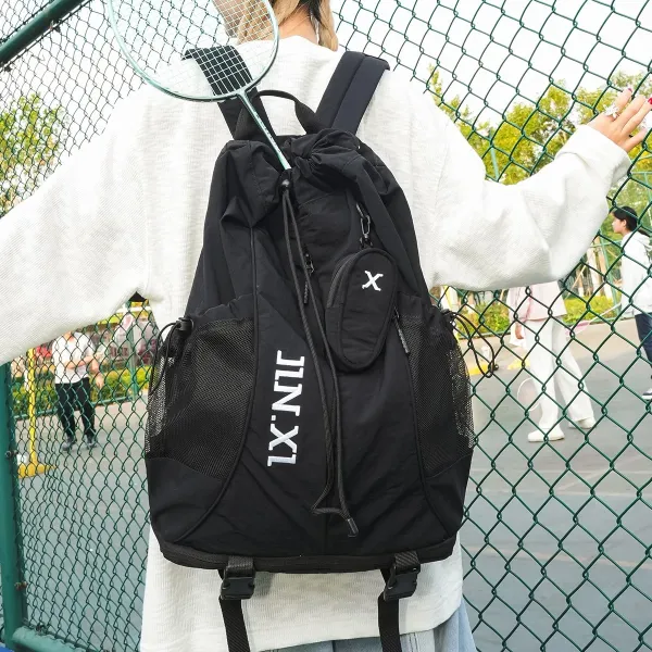 JIN.XI Sporty Mesh Backpack Black - 1