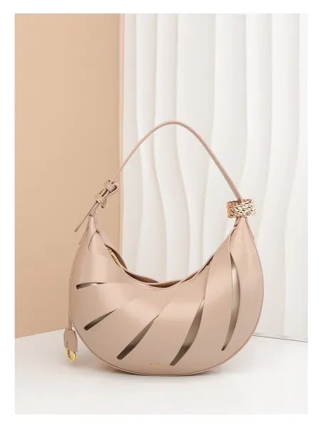 Telfar Moon Bag Cream Cut-Out Hobo Bag - 23