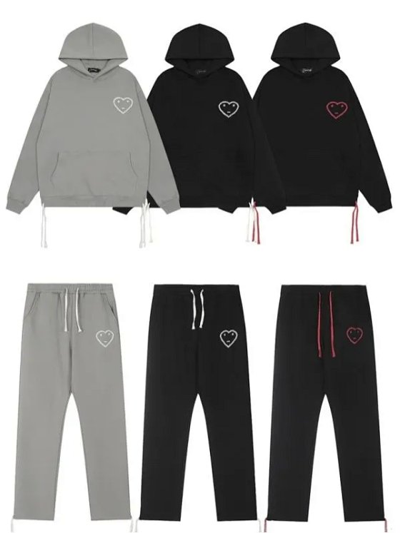 Love Heart smiling face hooded sweatshirt pants
