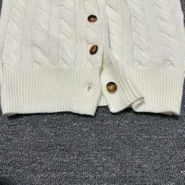 Polo Ralph Lauren Cable Knit Cardigan Gray Sweater - 14