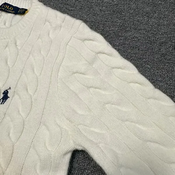 Polo Ralph Lauren Cable Knit Cardigan Gray Sweater - 12