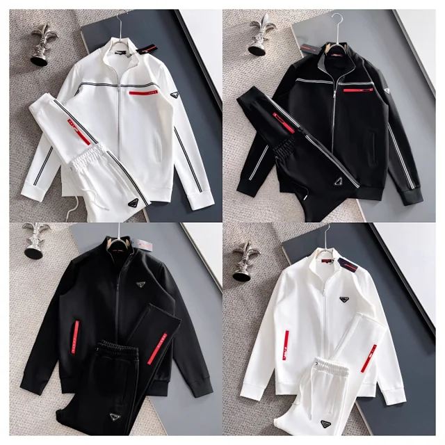 Lacoste Tracksuits Diamond-pattern zip track jacket and jogger set product detail image 4