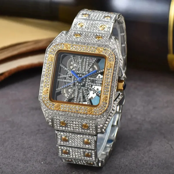 Cartier Santos de Cartier Two-Tone Steel and Rose Gold Quartz Watch - 10