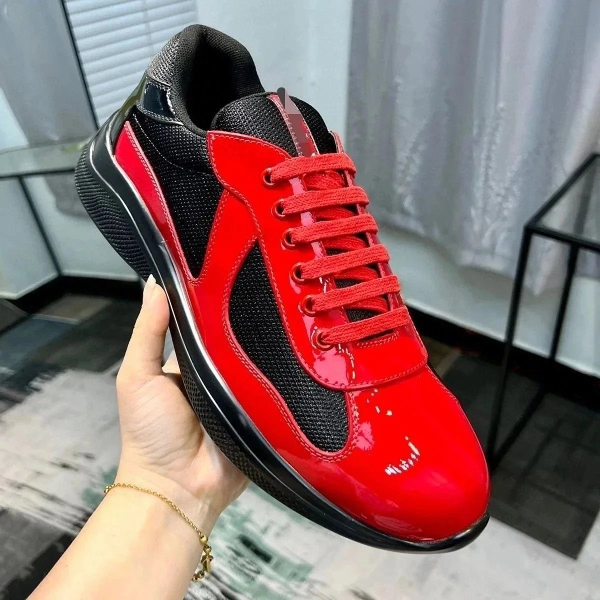 Prada Red Sneakers