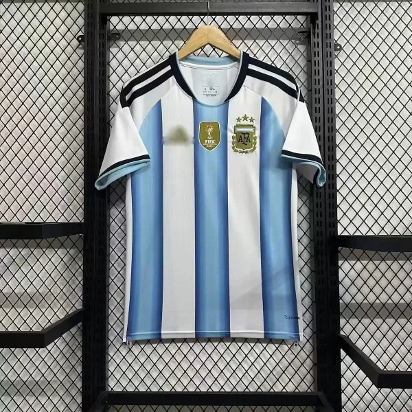 Design Argentina National Team 2022 FIFA World Cup Home Jersey Blue and White Striped Jersey - 1