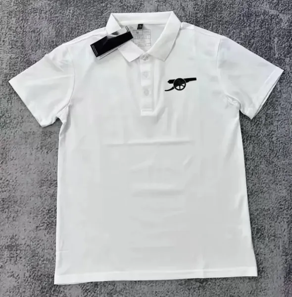 Arsenal FC Cannon Logo White Polo Shirt - 1