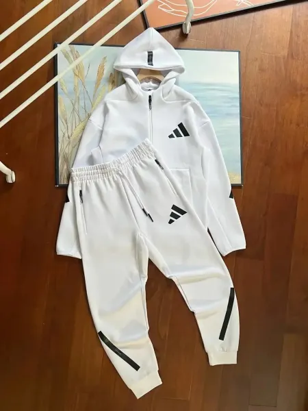 Adidas Tracksuit White Black - 1