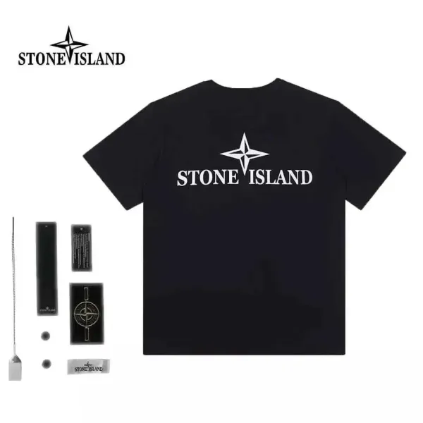 Stone Island Compass Logo T-Shirt Black - 1