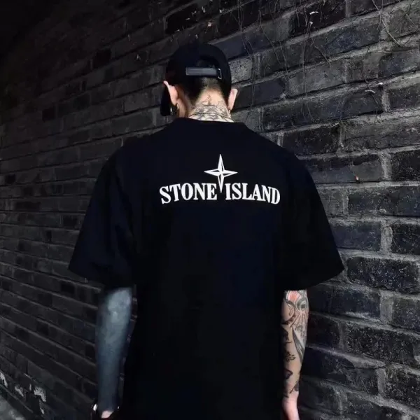 Stone Island Back Logo T-Shirt Black - 1