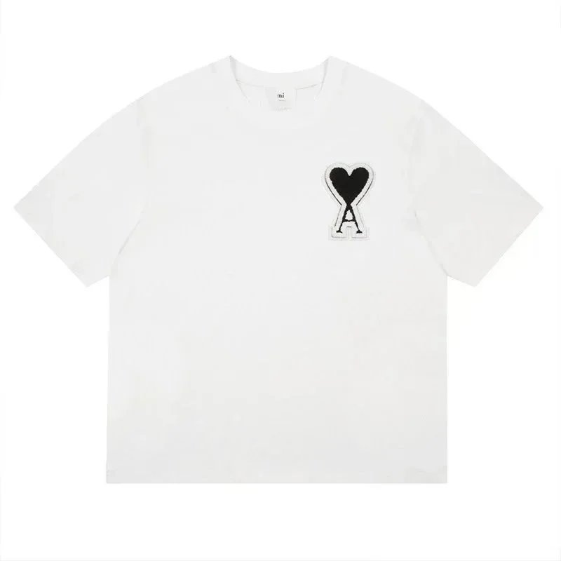 Ami Paris Heart Logo T-Shirt White - 9