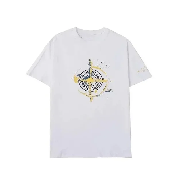Stone Island T-Shirts Short-Sleeve Compass Logo Print product detail image 6