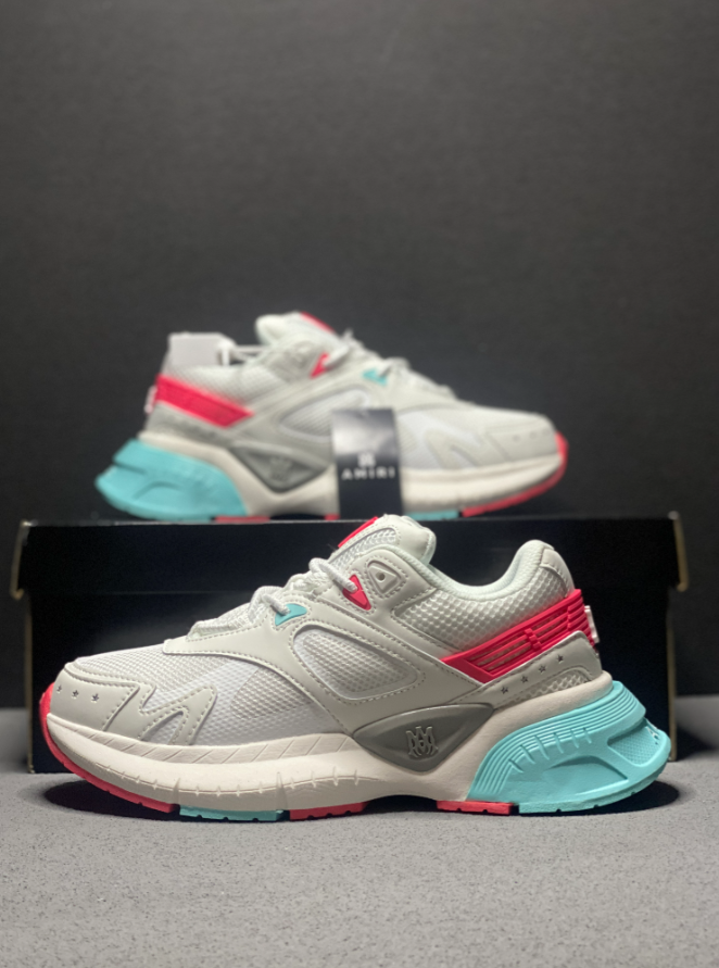 AMIRI Sneakers Chunky low-top — A- 11 white, pink, and blue