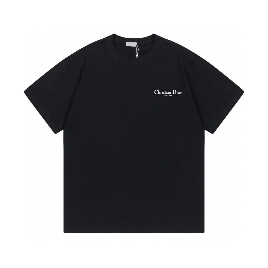 Dior Oblique Logo Embroidered White T-Shirt - 7
