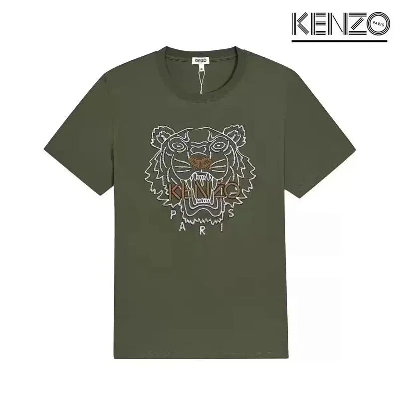 Kenzo T-Shirts Tiger Logo Graphic — D5-(laogao)004