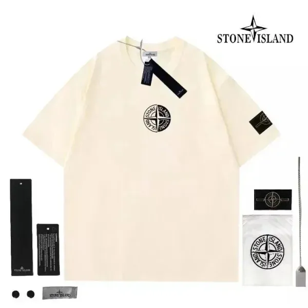 Stone Island Compass Logo T-Shirt Beige T-Shirt - 1
